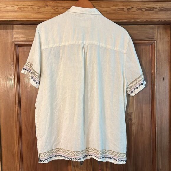 Marine Layer Embroidered Resort Shirt Men’s large  Button Up Short Sleeve Palms - Picture 2 of 12